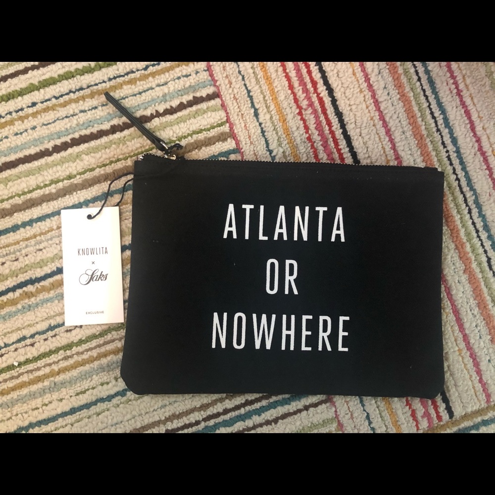 “Atlanta or Nowhere” clutch/makeup bag. NWT